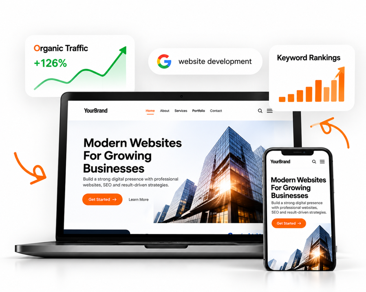 Responsive website design and SEO results preview